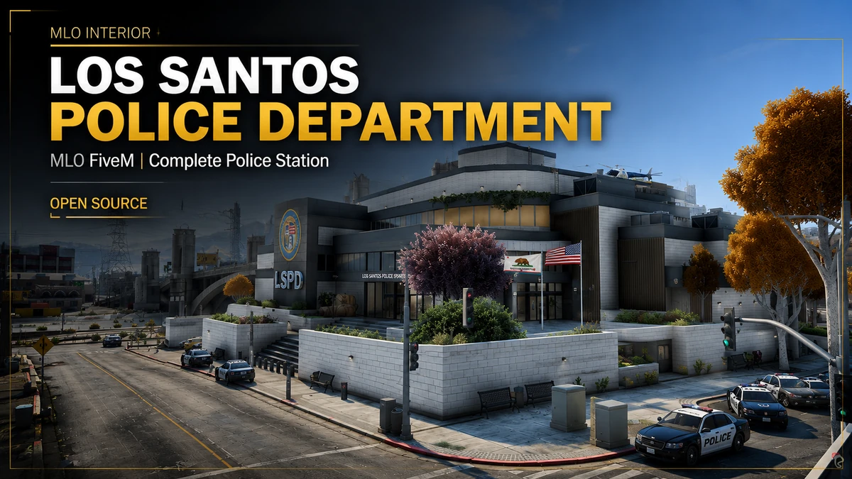 Los Santos Police Department MLO FiveM | Complete Police Station | Open Source